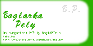 boglarka pely business card